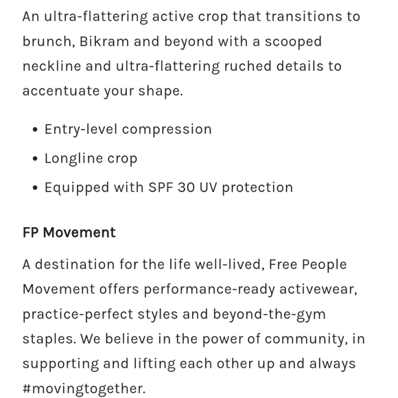 Free people good karma ruched cropped tank white - Picture 6 of 7